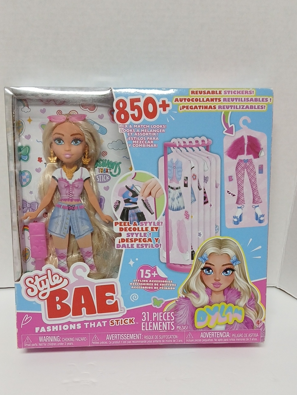 Style BAE Dylan Fashion Doll - Pink, Light Blue, Blonde New In The Box